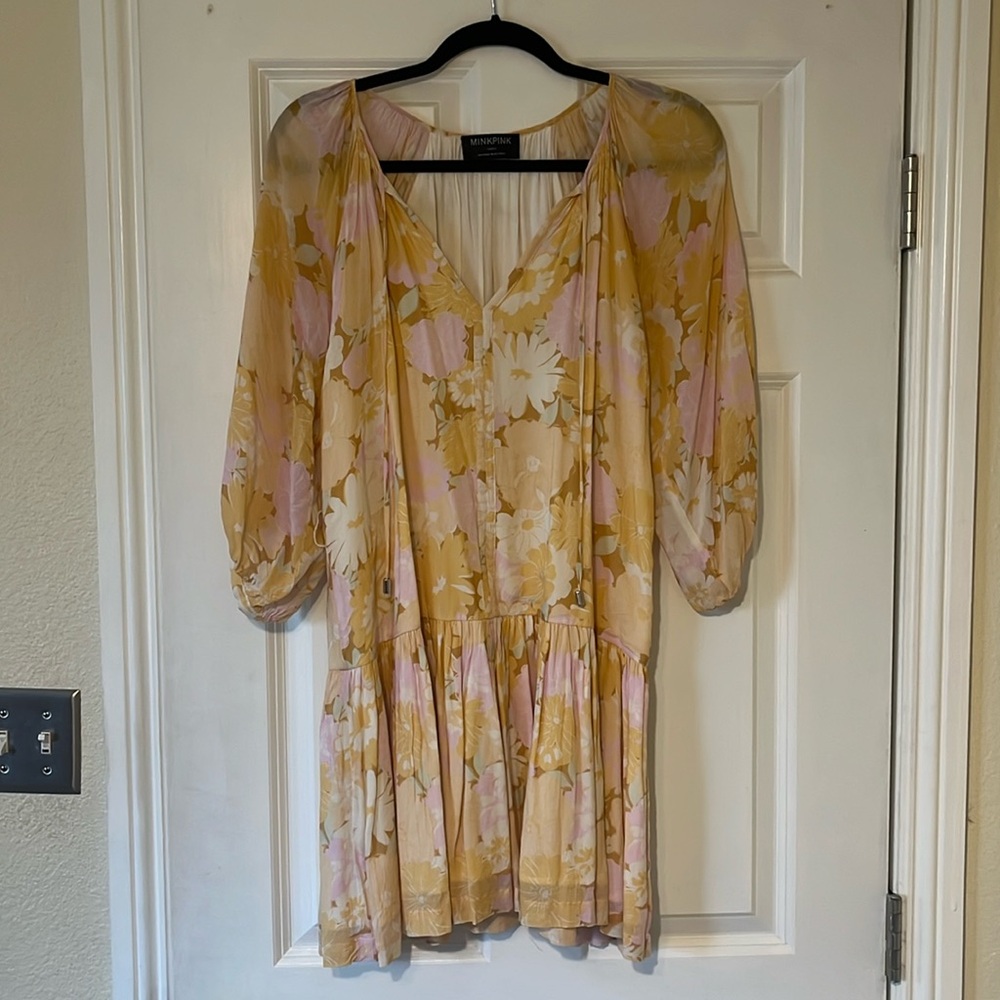 Mink pink baby doll boho dress